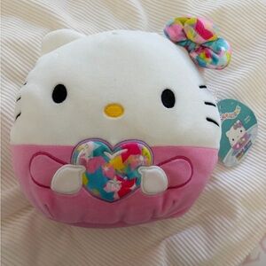 Sanrio Hello Kitty Pink And White Plush Toy Squishmallow NWT